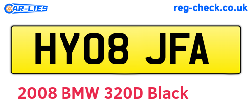HY08JFA are the vehicle registration plates.