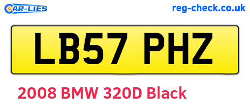 LB57PHZ are the vehicle registration plates.