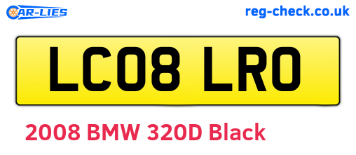 LC08LRO are the vehicle registration plates.