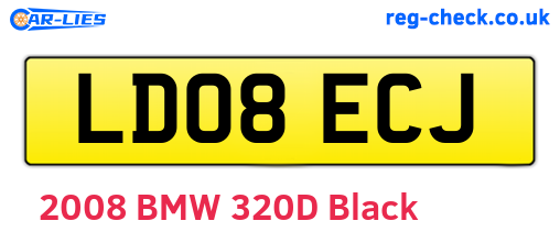 LD08ECJ are the vehicle registration plates.