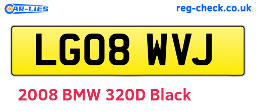 LG08WVJ are the vehicle registration plates.