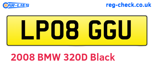 LP08GGU are the vehicle registration plates.