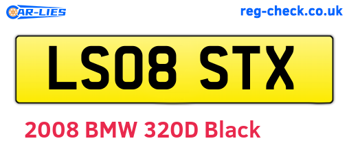 LS08STX are the vehicle registration plates.