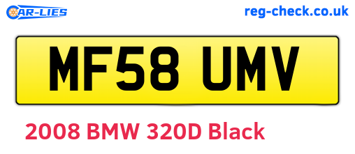 MF58UMV are the vehicle registration plates.