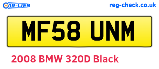 MF58UNM are the vehicle registration plates.