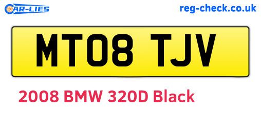 MT08TJV are the vehicle registration plates.