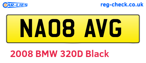 NA08AVG are the vehicle registration plates.