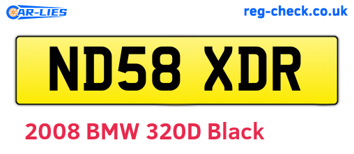 ND58XDR are the vehicle registration plates.