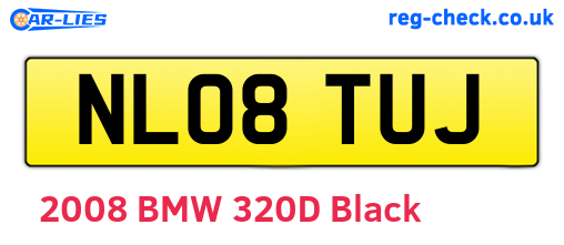 NL08TUJ are the vehicle registration plates.