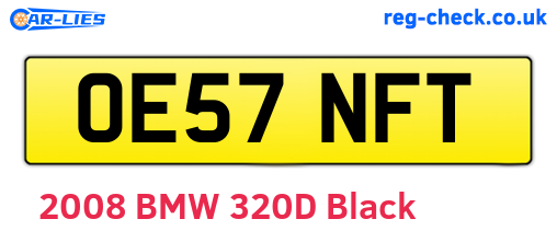 OE57NFT are the vehicle registration plates.