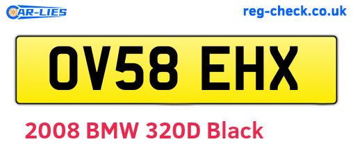 OV58EHX are the vehicle registration plates.