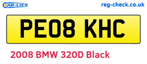 PE08KHC are the vehicle registration plates.