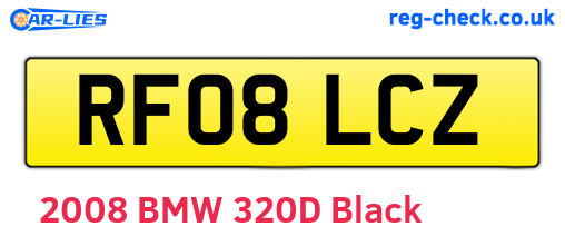 RF08LCZ are the vehicle registration plates.
