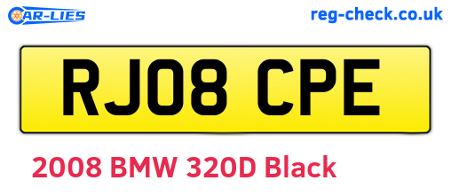 RJ08CPE are the vehicle registration plates.
