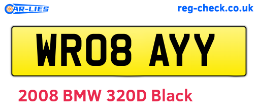 WR08AYY are the vehicle registration plates.