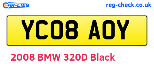 YC08AOY are the vehicle registration plates.