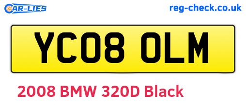 YC08OLM are the vehicle registration plates.