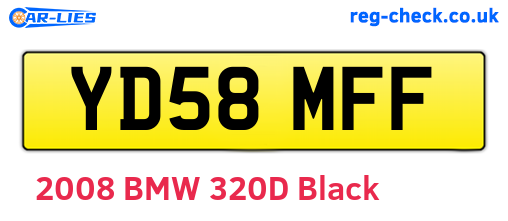 YD58MFF are the vehicle registration plates.