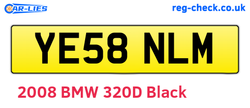 YE58NLM are the vehicle registration plates.