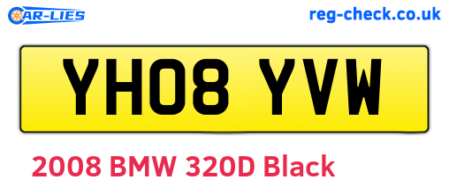 YH08YVW are the vehicle registration plates.