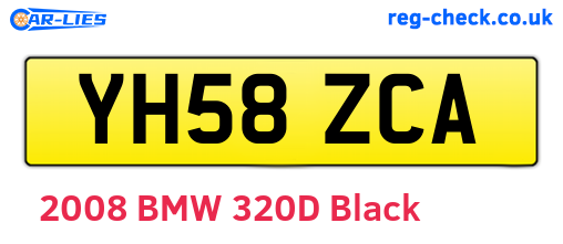YH58ZCA are the vehicle registration plates.