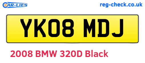 YK08MDJ are the vehicle registration plates.
