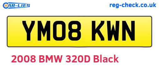 YM08KWN are the vehicle registration plates.