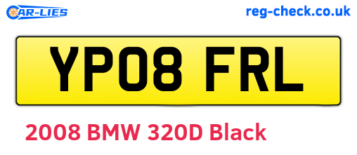 YP08FRL are the vehicle registration plates.