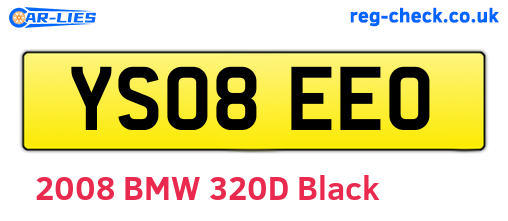 YS08EEO are the vehicle registration plates.