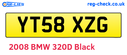 YT58XZG are the vehicle registration plates.