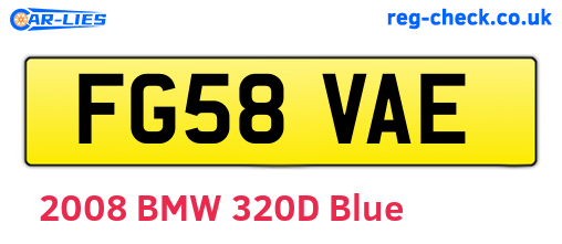 FG58VAE are the vehicle registration plates.
