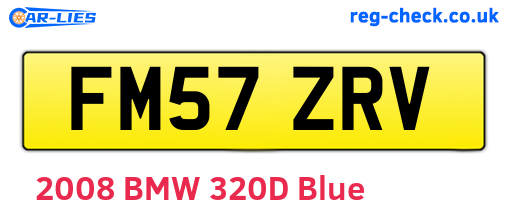 FM57ZRV are the vehicle registration plates.