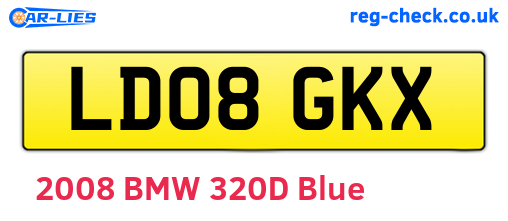 LD08GKX are the vehicle registration plates.