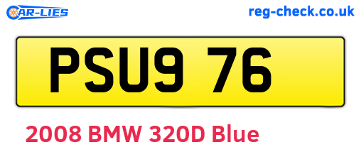 PSU976 are the vehicle registration plates.