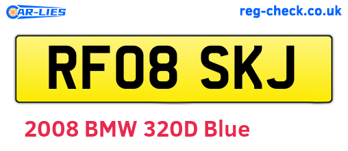 RF08SKJ are the vehicle registration plates.