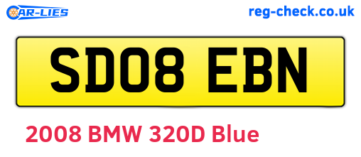 SD08EBN are the vehicle registration plates.