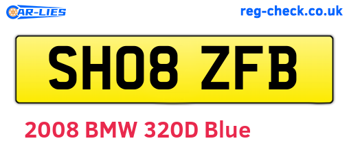 SH08ZFB are the vehicle registration plates.
