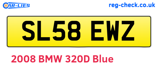 SL58EWZ are the vehicle registration plates.