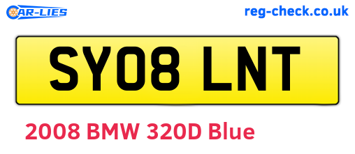 SY08LNT are the vehicle registration plates.