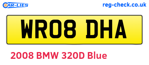 WR08DHA are the vehicle registration plates.