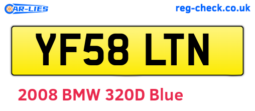 YF58LTN are the vehicle registration plates.