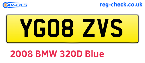 YG08ZVS are the vehicle registration plates.
