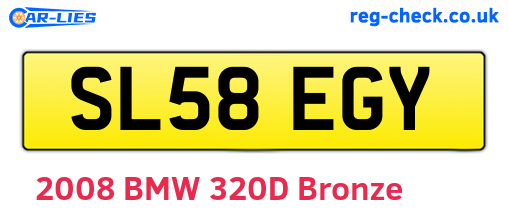 SL58EGY are the vehicle registration plates.