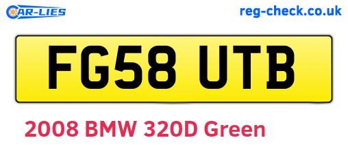 FG58UTB are the vehicle registration plates.