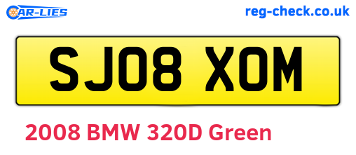 SJ08XOM are the vehicle registration plates.