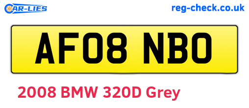 AF08NBO are the vehicle registration plates.
