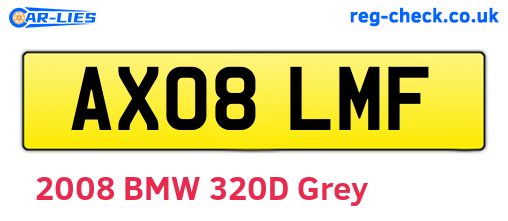 AX08LMF are the vehicle registration plates.