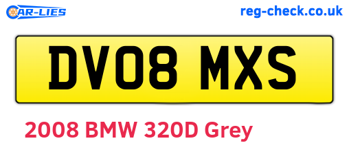 DV08MXS are the vehicle registration plates.