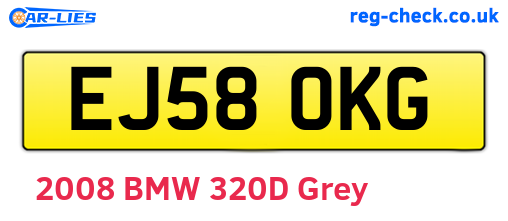 EJ58OKG are the vehicle registration plates.