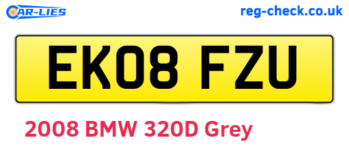 EK08FZU are the vehicle registration plates.
